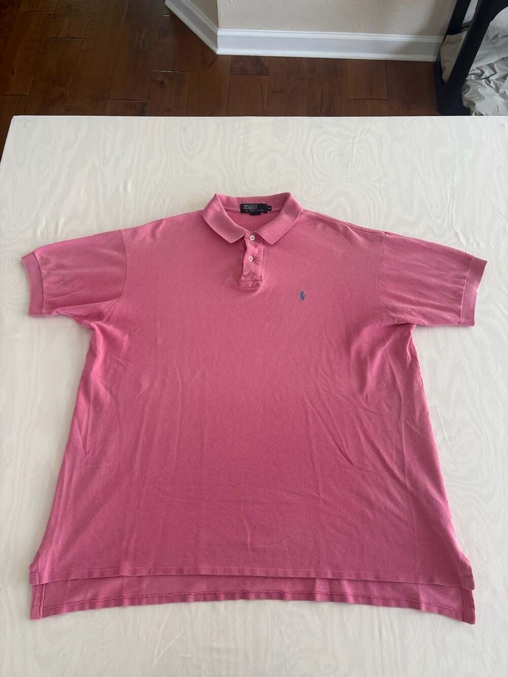 Vintage Polo by Ralph Lauren Pink Cotton Short Sleeve Polo Shirt Men's XL